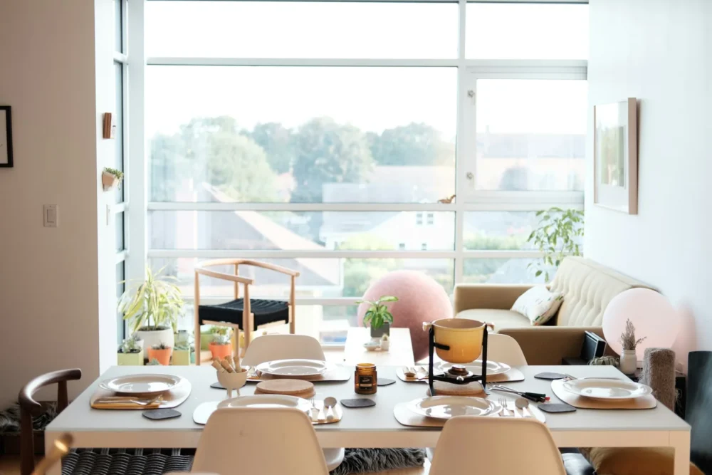 Modern dining room in a Florida house representing home buying costs and real estate options