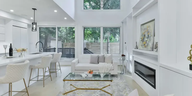 Bright Florida living room illustrating the planning involved in jumbo financing